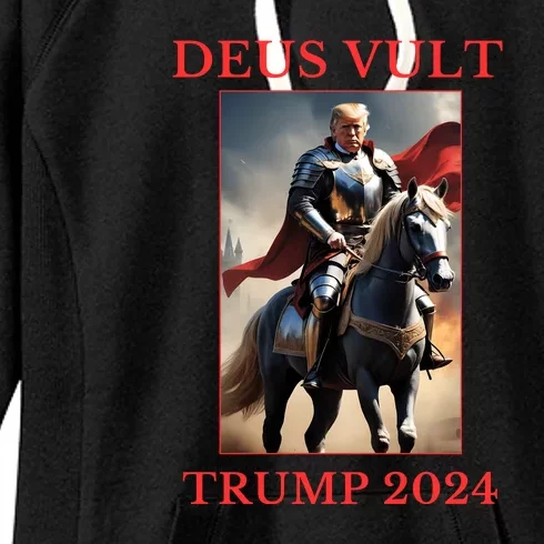 Donald Trump 2024 Deus Vult Women's Fleece Hoodie