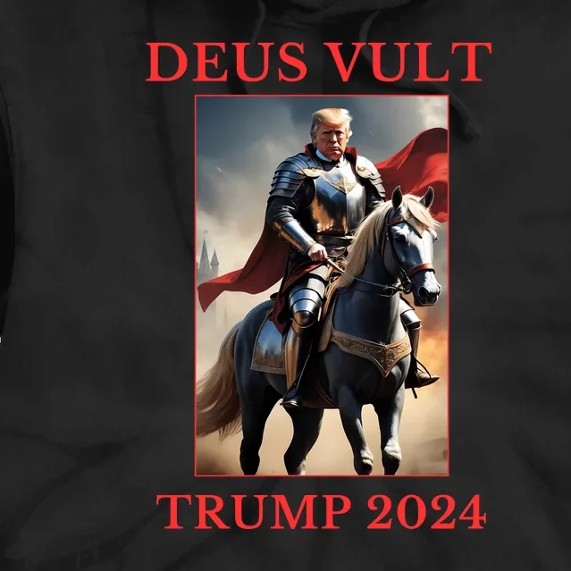 Donald Trump 2024 Deus Vult Tie Dye Hoodie