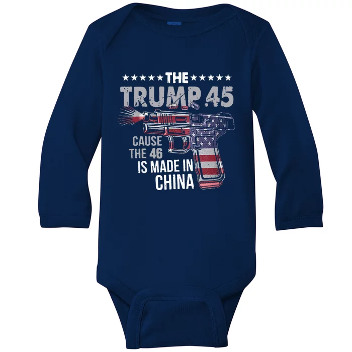 Donald Trump 2024 Take America Back Election Baby Long Sleeve Bodysuit