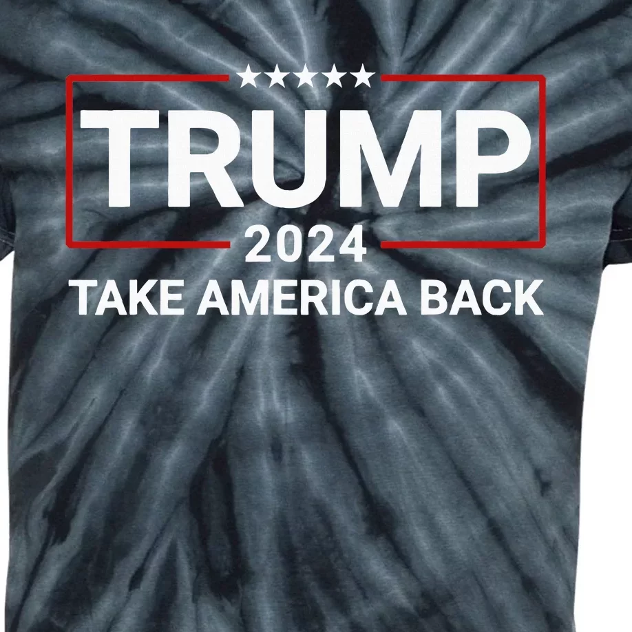 Donald Trump 2024 Take America Back Election The Return Kids Tie-Dye T-Shirt