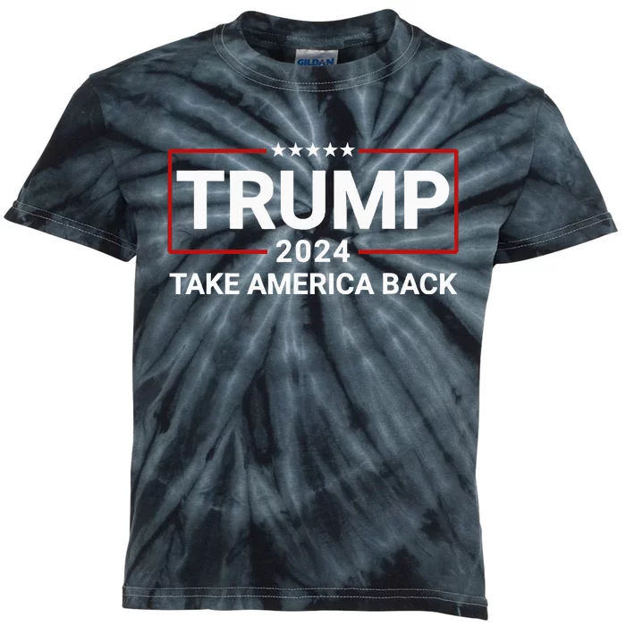 Donald Trump 2024 Take America Back Election The Return Kids Tie-Dye T-Shirt