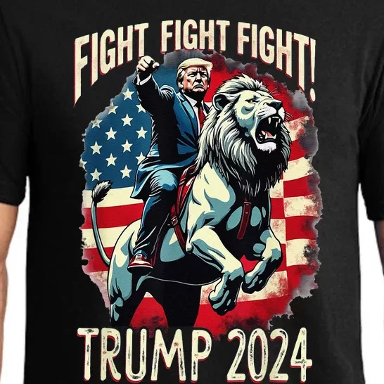 Donald Trump 2024 Fight Fight Fight Donald Trump Fist Pump Pajama Set