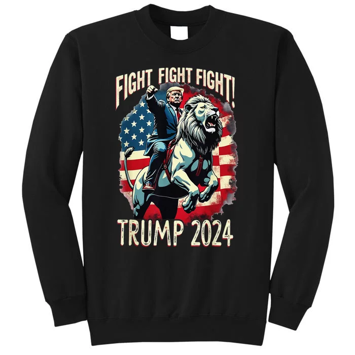 Donald Trump 2024 Fight Fight Fight Donald Trump Fist Pump Tall Sweatshirt