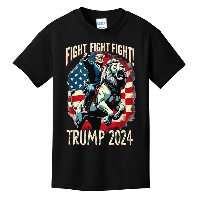 Donald Trump 2024 Fight Fight Fight Donald Trump Fist Pump Kids T-Shirt