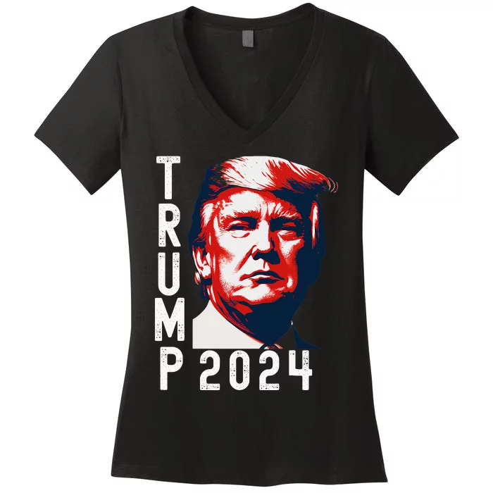 Donald Trump 2024 Take America Back Election 2024 Women's V-Neck T-Shirt