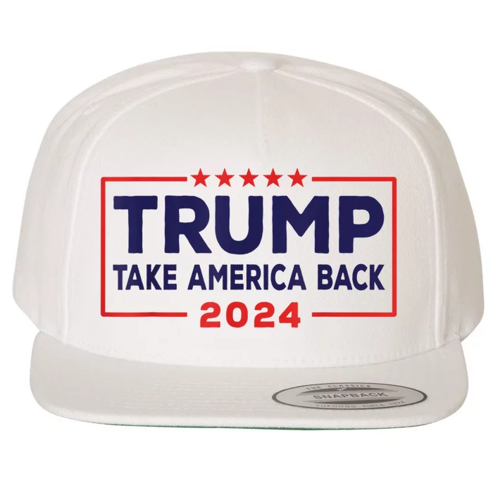 Donald Trump 2024 Take America Back Election Conservative Wool Snapback Cap