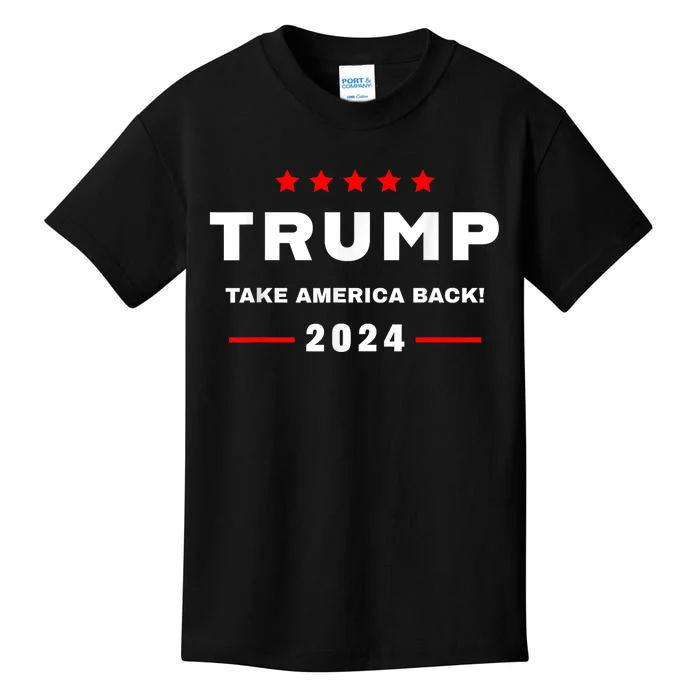 Donald Trump 2024 Take America Back Election 2024 Kids T-Shirt