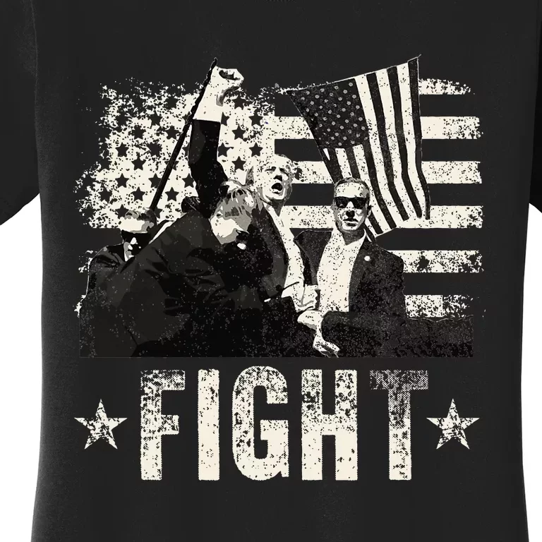 Donald Trump 2024 Fight Fight Fight Donald Trump Fist Pump Women's T-Shirt