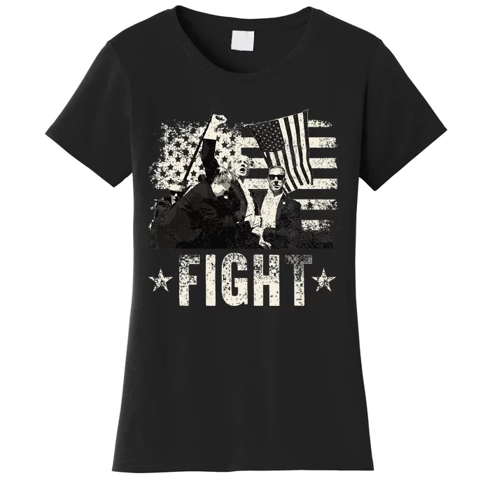 Donald Trump 2024 Fight Fight Fight Donald Trump Fist Pump Women's T-Shirt