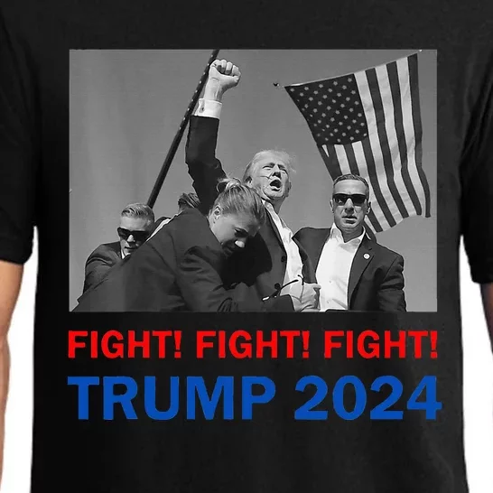 Donald Trump 2024 Fight Fight Fight Donald Trump Fist Pump Pajama Set