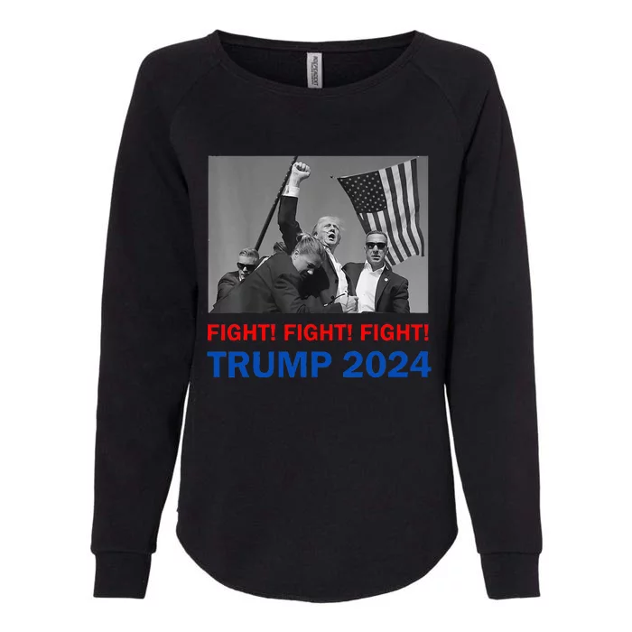 Donald Trump 2024 Fight Fight Fight Donald Trump Fist Pump Womens California Wash Sweatshirt