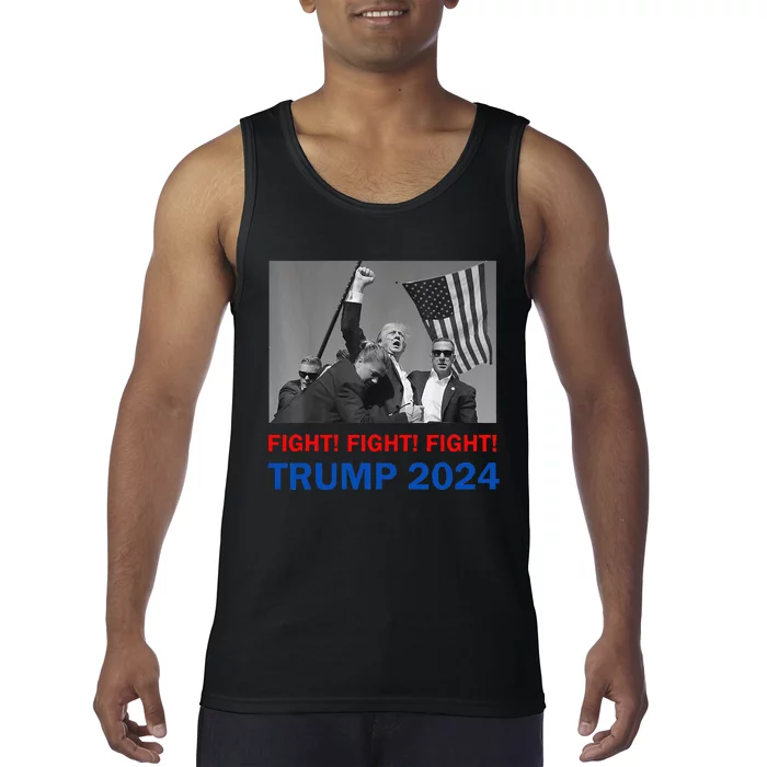 Donald Trump 2024 Fight Fight Fight Donald Trump Fist Pump Tank Top