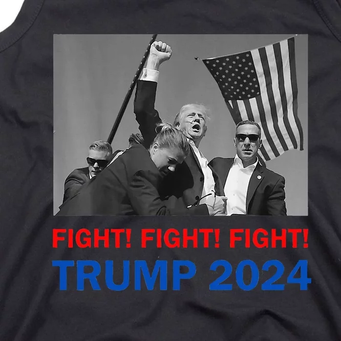 Donald Trump 2024 Fight Fight Fight Donald Trump Fist Pump Tank Top