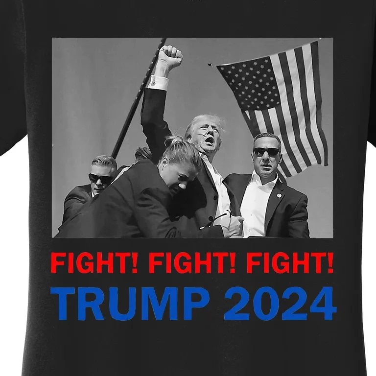 Donald Trump 2024 Fight Fight Fight Donald Trump Fist Pump Women's T-Shirt