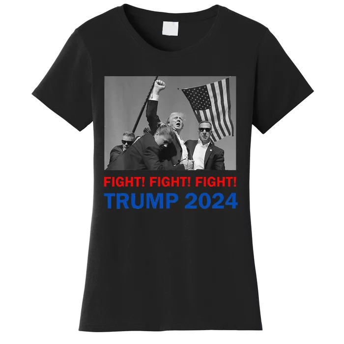 Donald Trump 2024 Fight Fight Fight Donald Trump Fist Pump Women's T-Shirt