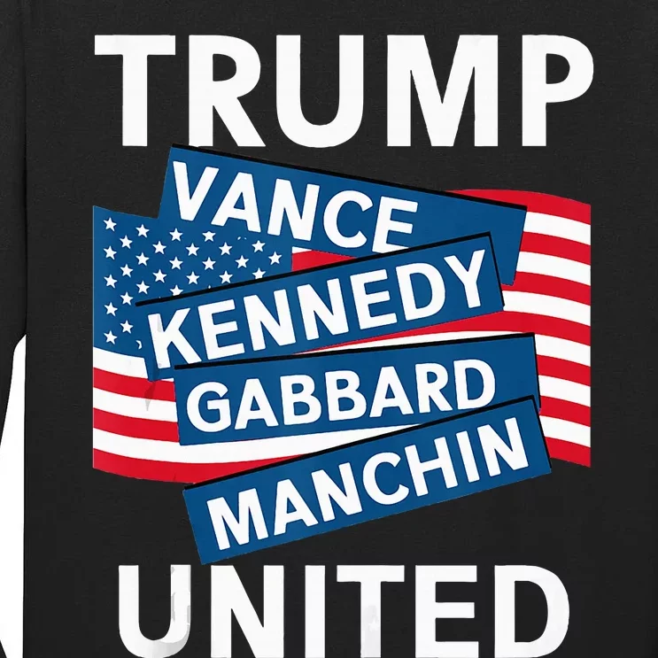 Donald Trump 2024 Joe Manchin Kennedy Gabbard Checkmate Tall Long Sleeve T-Shirt