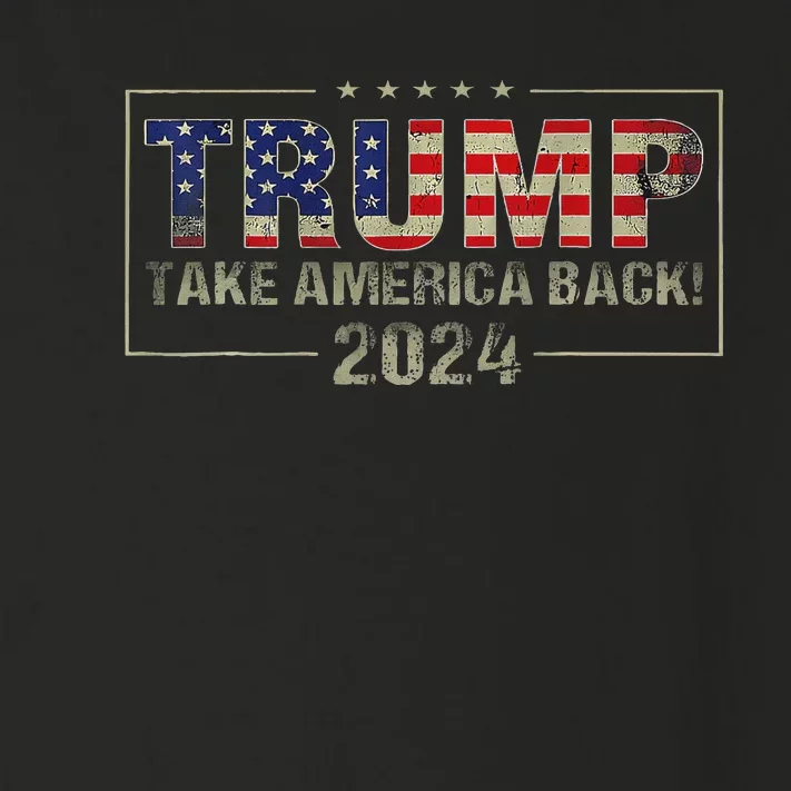 Donald Trump 2024: Take America Back Election Campaign Toddler Long Sleeve Shirt