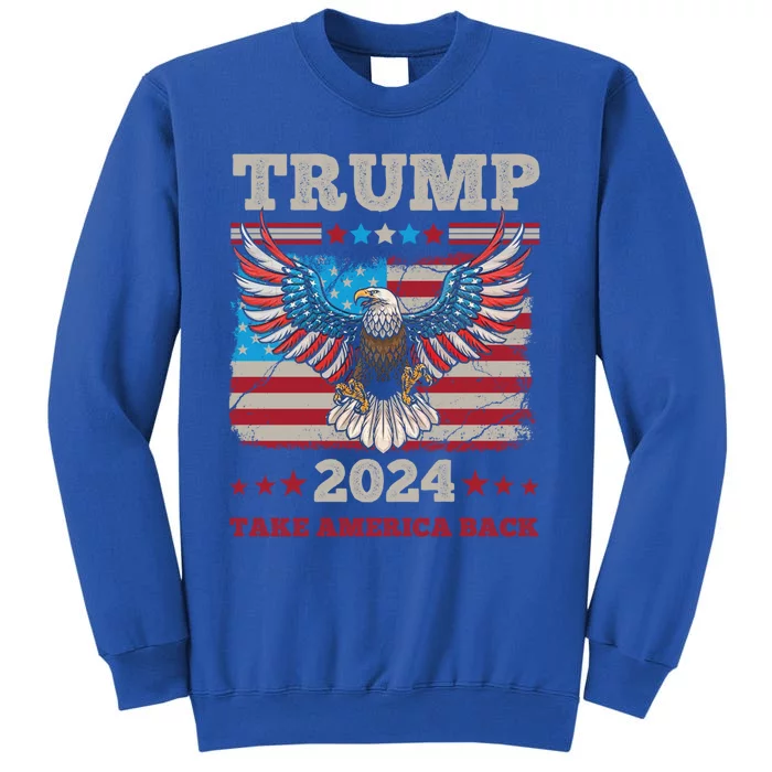 Donald Trump 2024 Usa Election Take America Back Vote Trump Funny Gift Tall Sweatshirt