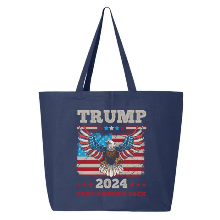 Donald Trump 2024 Usa Election Take America Back Vote Trump Funny Gift 25L Jumbo Tote