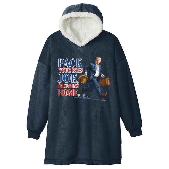 Donald Trump 2024 Sarcastic Patriotic Political Humor Great Gift Hooded Wearable Blanket