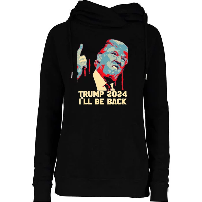 Donald Trump 2024 Take America Back USA United States Womens Funnel Neck Pullover Hood