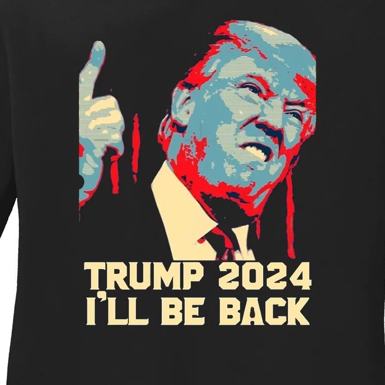 Donald Trump 2024 Take America Back USA United States Ladies Long Sleeve Shirt