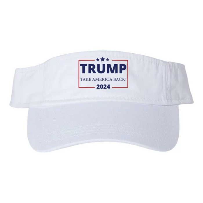 Donald Trump 2024 Take America Back USA United States Valucap Bio-Washed Visor