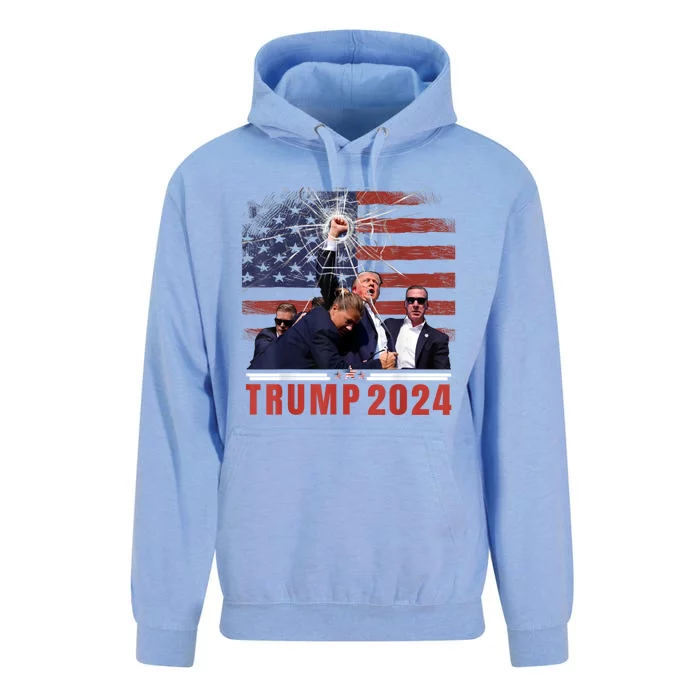 Donald Trump 2024: I Survived The 13th Shot Election Rally Unisex Surf Hoodie