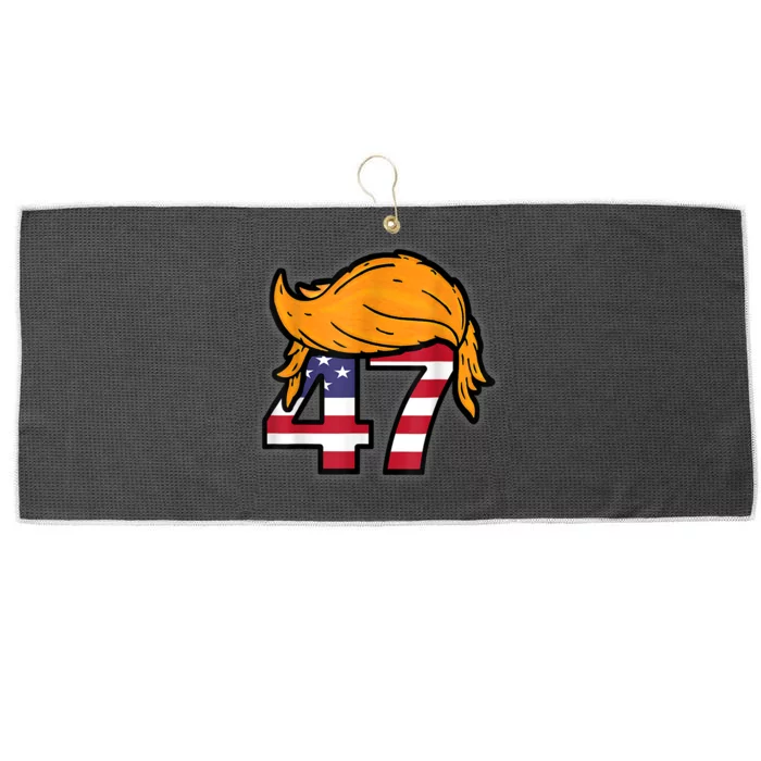 Donald Trump 2024 47th President Hair American Patriot Large Microfiber Waffle Golf Towel