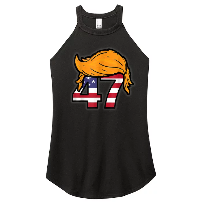 Donald Trump 2024 47th President Hair American Patriot Women’s Perfect Tri Rocker Tank