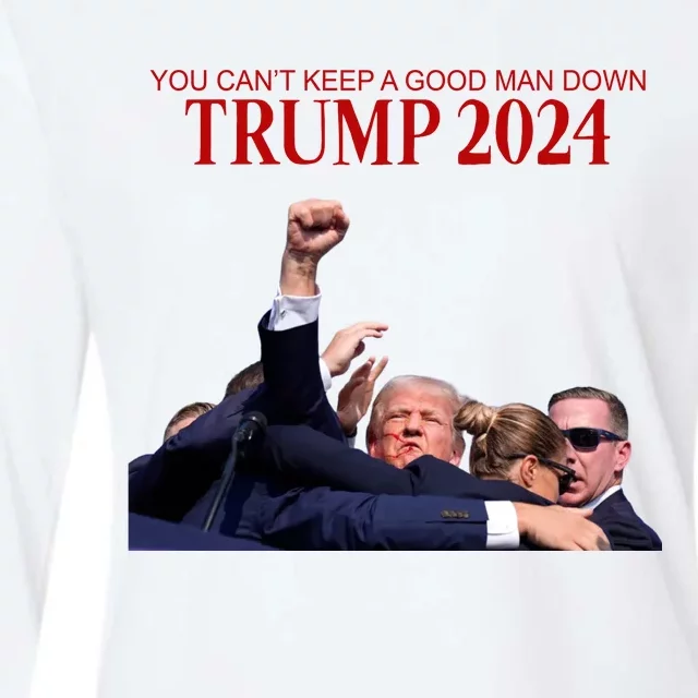 Donald Trump 2024 You CanT Keep A Good Man Down Womens Cotton Relaxed Long Sleeve T-Shirt