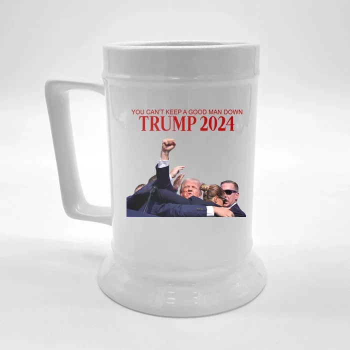 Donald Trump 2024 You CanT Keep A Good Man Down Front & Back Beer Stein