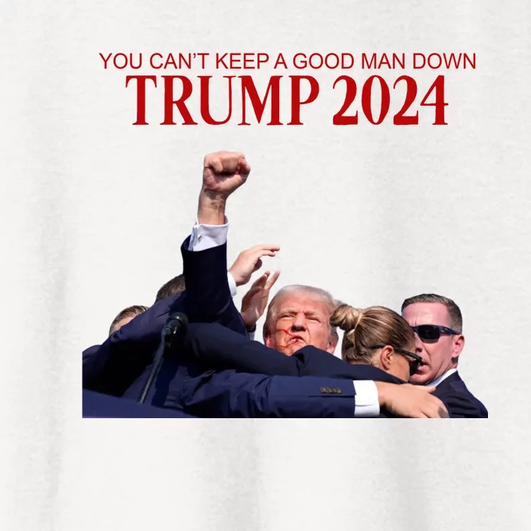 Donald Trump 2024 You CanT Keep A Good Man Down Women's Crop Top Tee