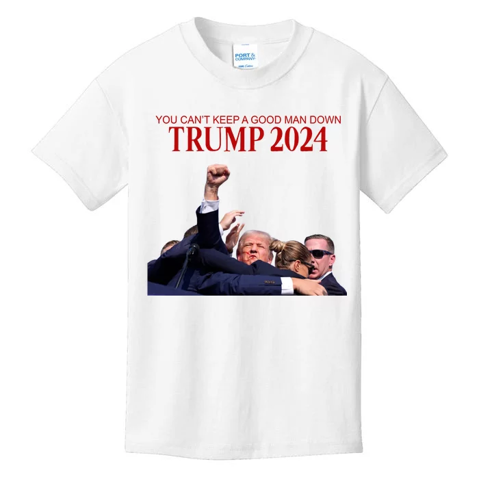 Donald Trump 2024 You CanT Keep A Good Man Down Kids T-Shirt