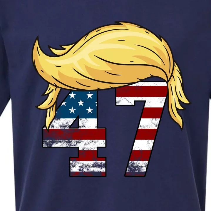 Donald Trump 2024 For President 47th President Trump Hair Sueded Cloud Jersey T-Shirt