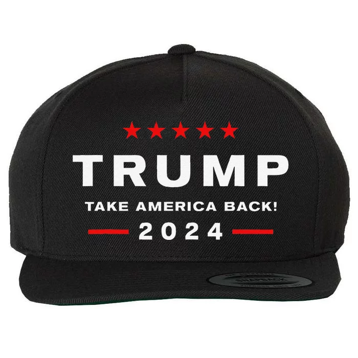 Donald Trump 2024 Take America Back Election The Return Wool Snapback Cap