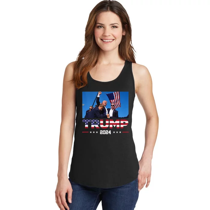 Donald Trump 2024 Survived Shooting At Election Rally Ladies Essential Tank