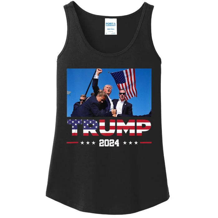 Donald Trump 2024 Survived Shooting At Election Rally Ladies Essential Tank