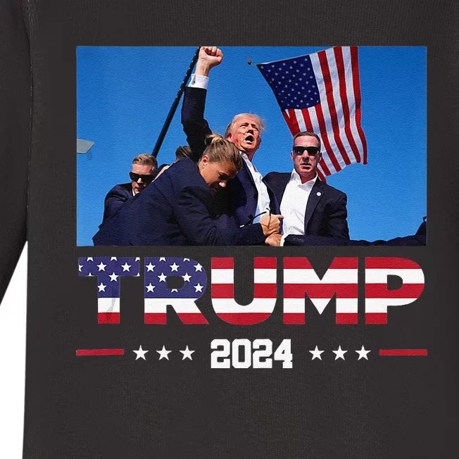 Donald Trump 2024 Survived Shooting At Election Rally Baby Long Sleeve Bodysuit