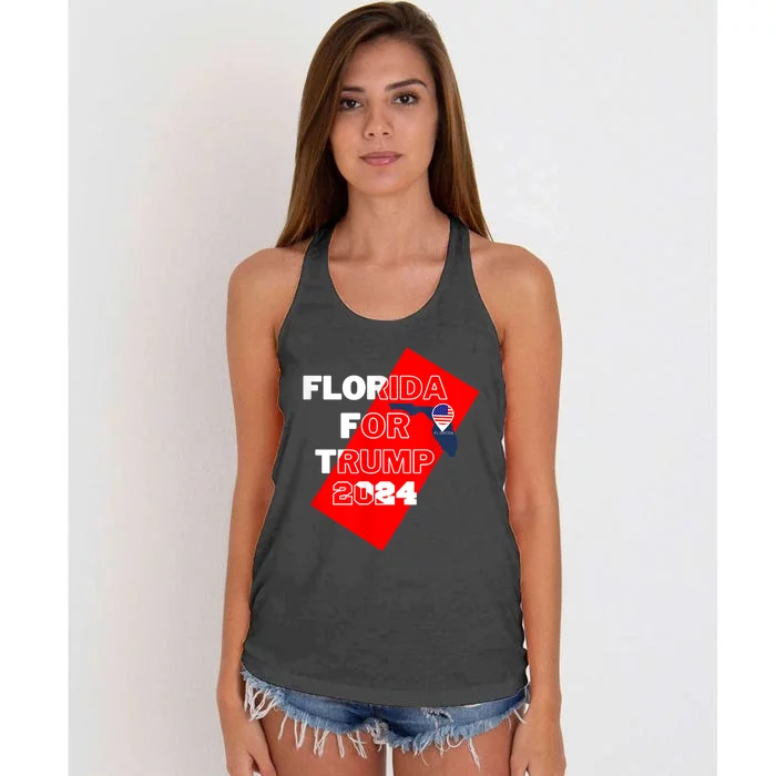 Donald Trump 2024election Republican Florida Women's Knotted Racerback Tank