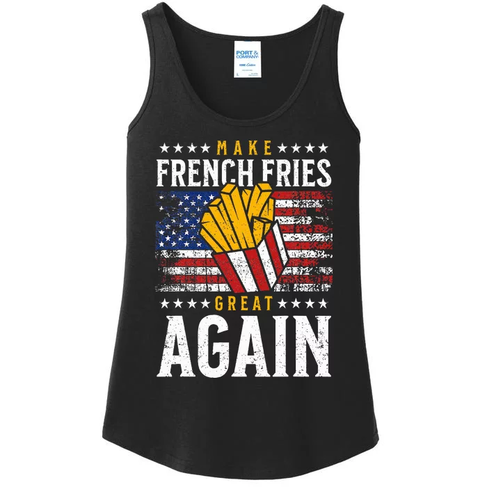 Donald Trump 2024 French Fry Make French Fries Great Again Ladies Essential Tank