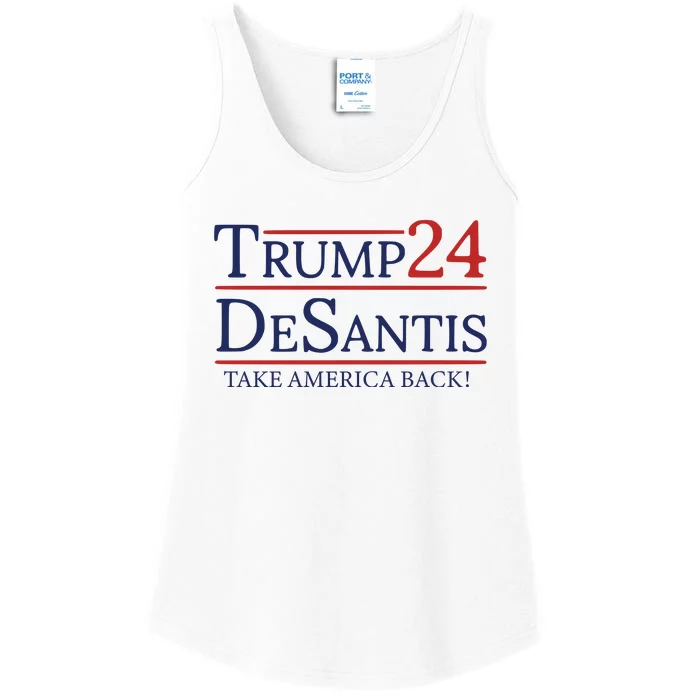 Donald Trump 2024 Take America Back USA United States Ladies Essential Tank