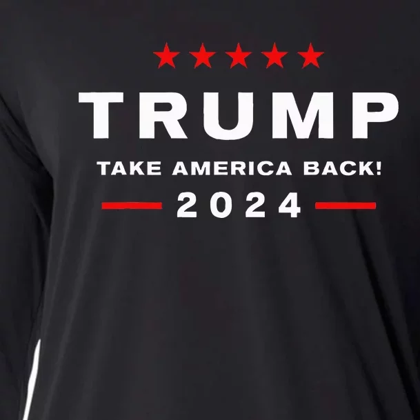 Donald Trump 2024 Take America Back Election Cooling Performance Long Sleeve Crew