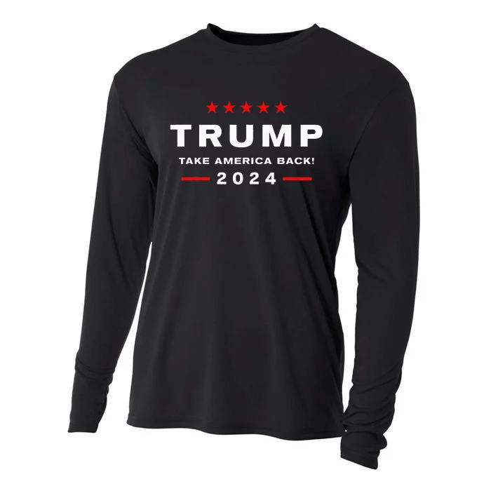 Donald Trump 2024 Take America Back Election Cooling Performance Long Sleeve Crew