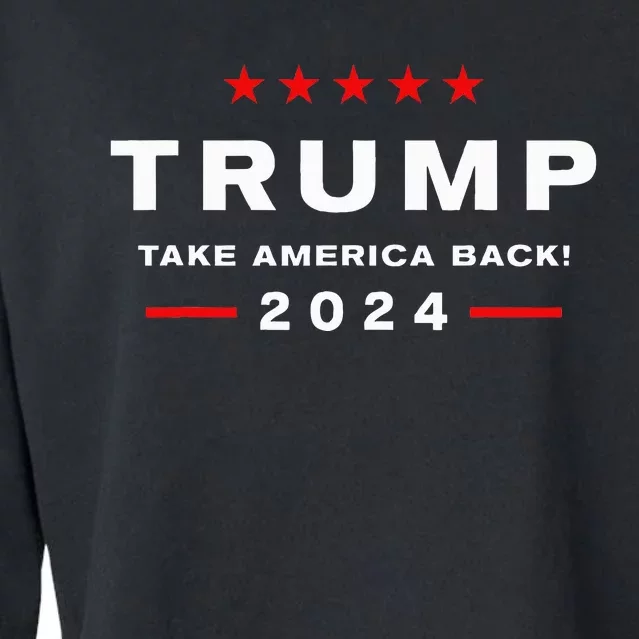 Donald Trump 2024 Take America Back Election Cropped Pullover Crew