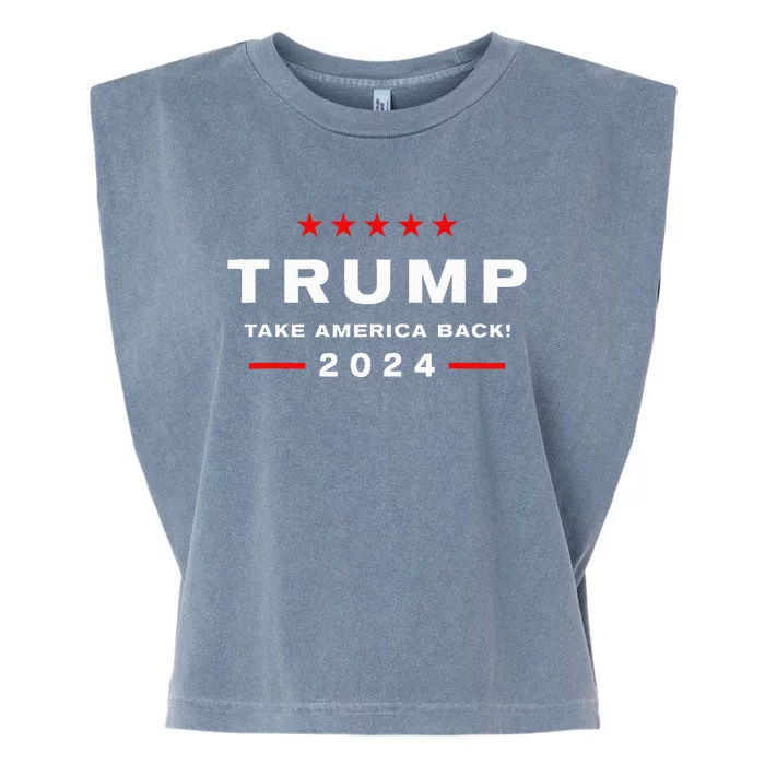 Donald Trump 2024 Take America Back Election Garment-Dyed Women's Muscle Tee