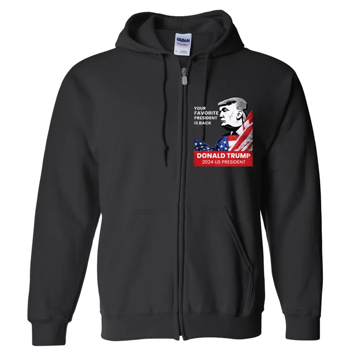 Donald Trump 2024 Take America Back 47TH US president Full Zip Hoodie