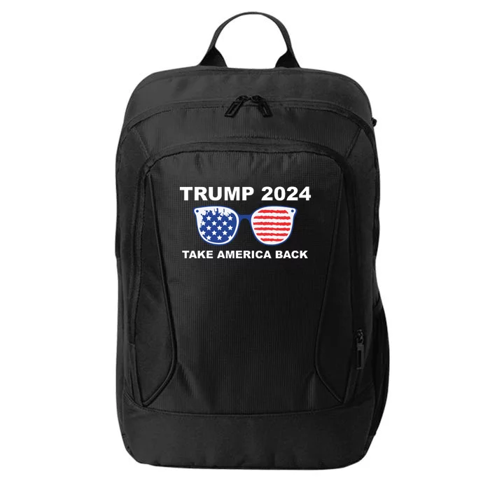 Donald Trump 2024 Take America Back Sunglasses American Flag City Backpack