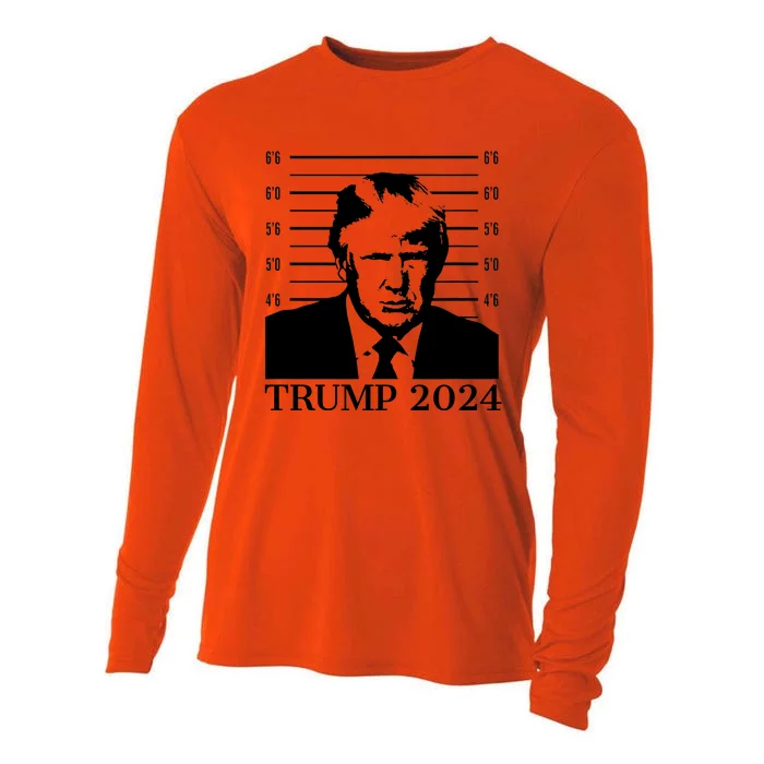 Donald Trump 2024 Mugshot Take America Back Usa Cooling Performance Long Sleeve Crew