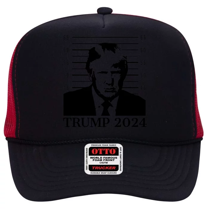 Donald Trump 2024 Mugshot Take America Back Usa High Crown Mesh Trucker Hat